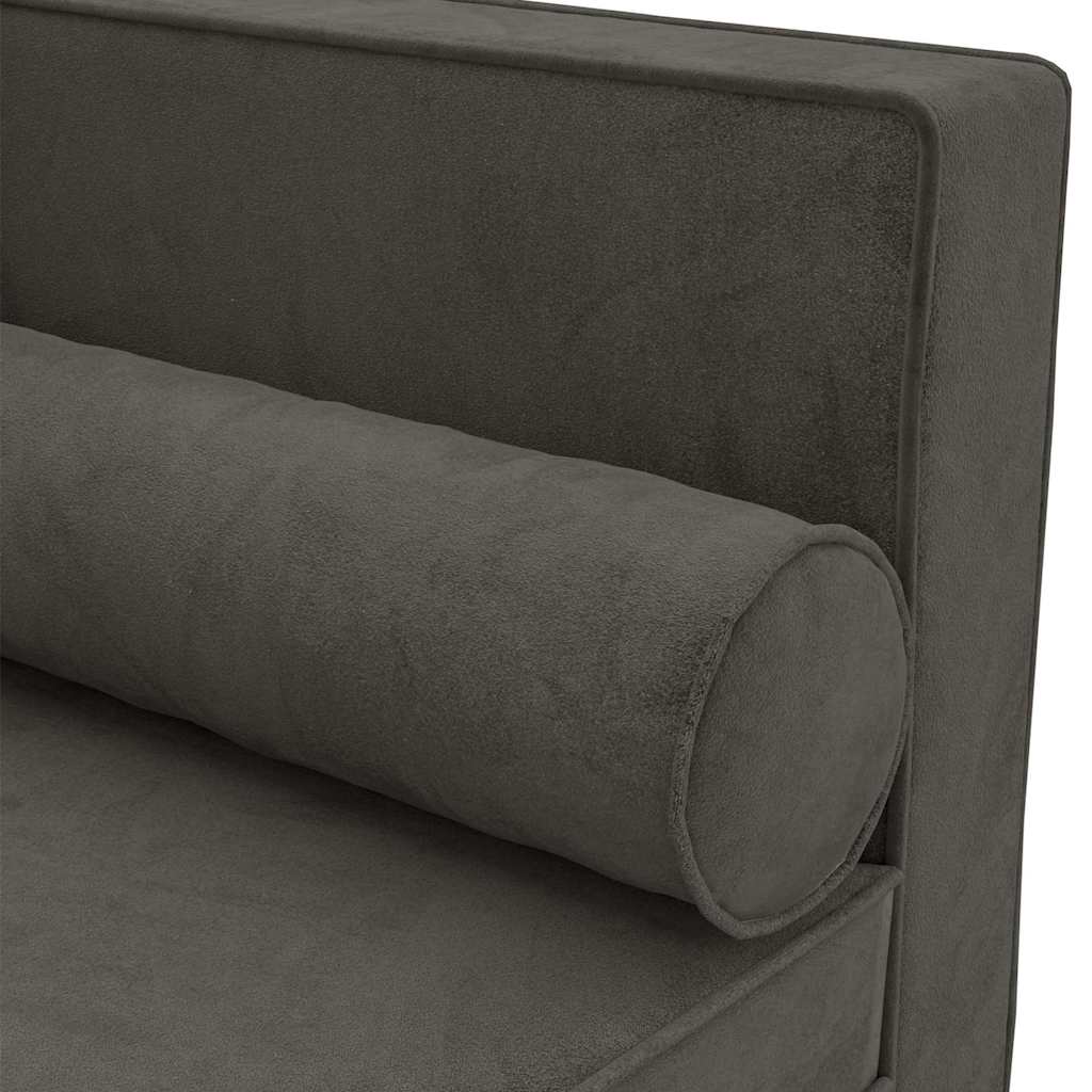 Fauteuil Convertible VidaXL Gris Foncé - Pour Salon Ou Bureau, Dimensions 59,5x72x72,5 Cm