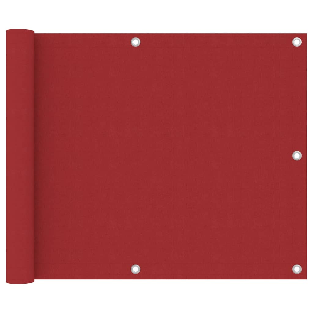vidaXL Écran de balcon Rouge 75x300 cm Tissu Oxford