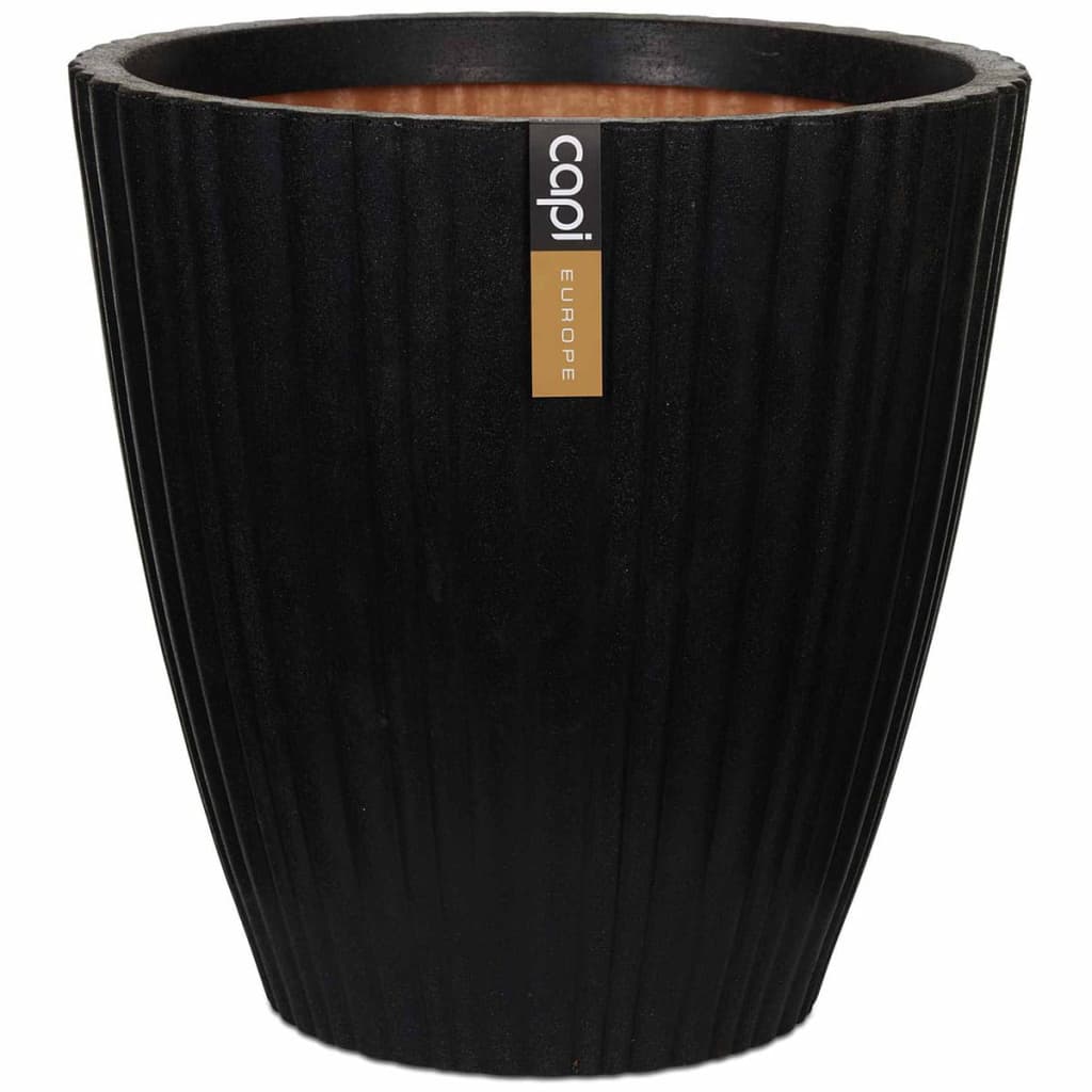 Capi Pot à fleurs Urban Tube conique 40x40 cm noir KBLT801