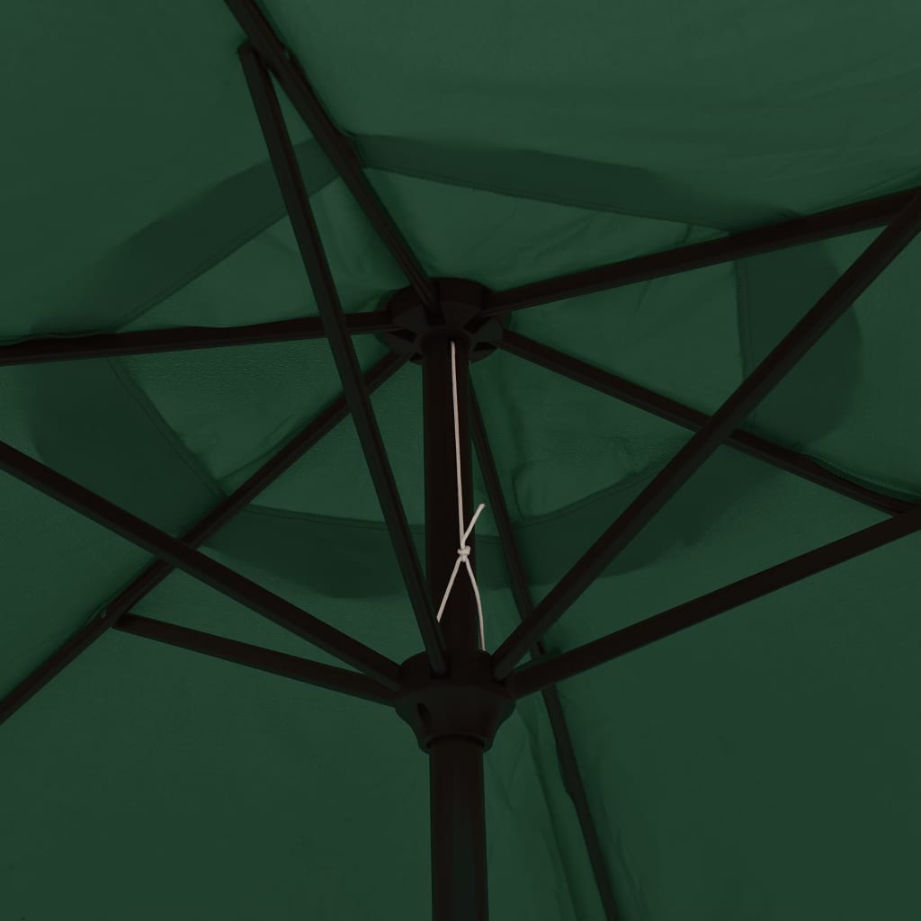 vidaXL Parasol vert 3 m mât en acier