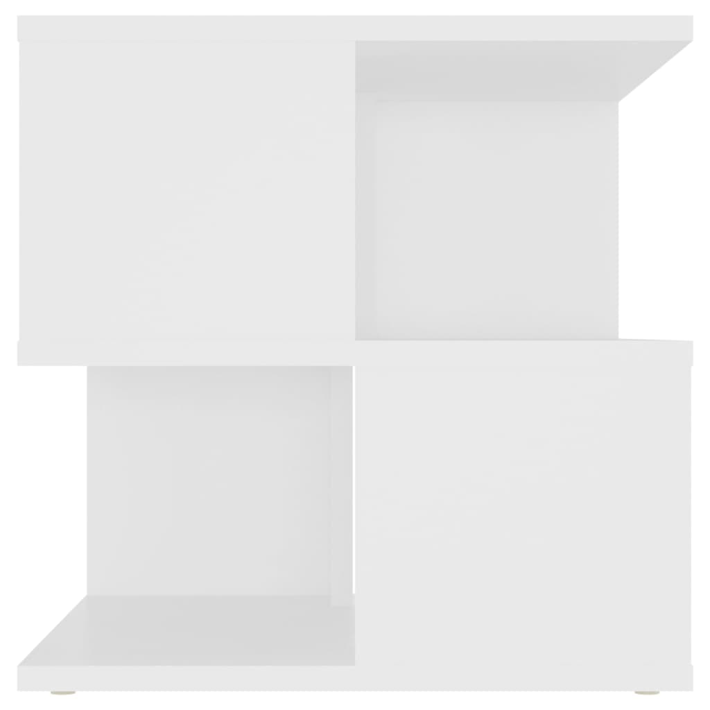 vidaXL Table d'appoint Blanc 40x40x40 cm Aggloméré