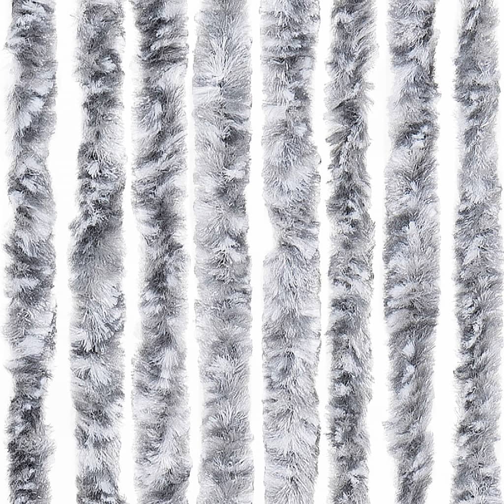 vidaXL Moustiquaire Blanc et gris 90x200 cm Chenille