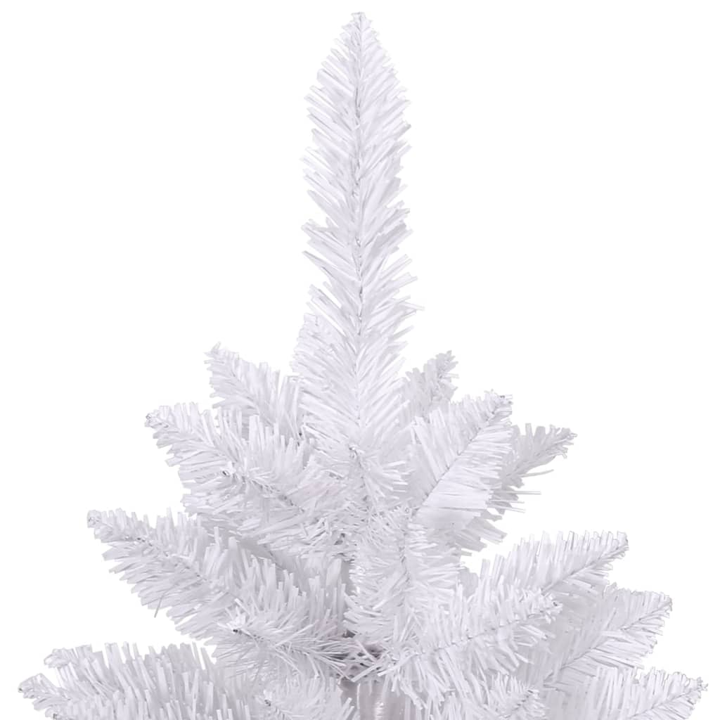 vidaXL Sapin de Noël artificiel à charnières avec support blanc 120 cm