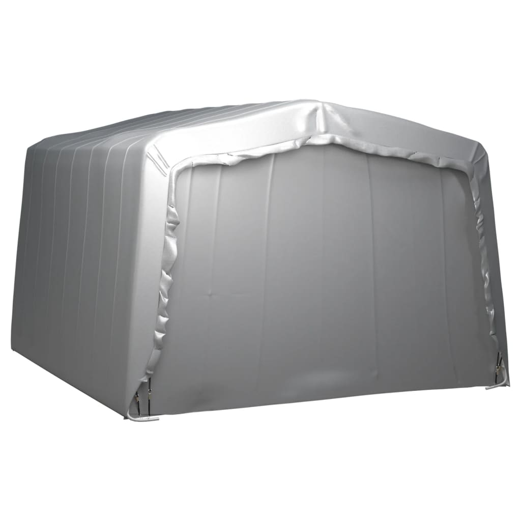 vidaXL Tente de rangement 370x370 cm Acier Gris