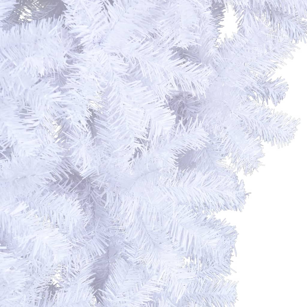 vidaXL Sapin de Noël artificiel renversé avec support Blanc 180 cm
