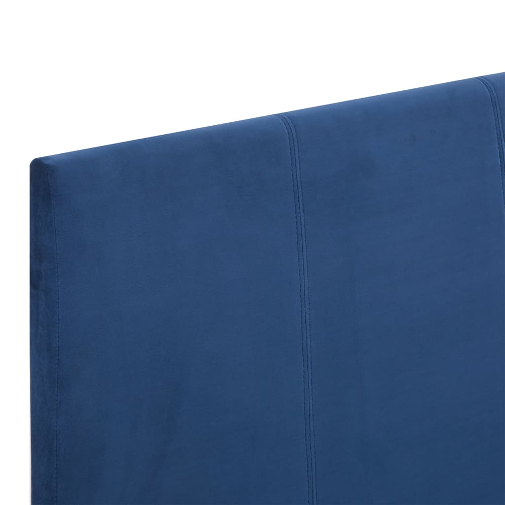 vidaXL Cadre de lit Bleu Tissu 180 x 200 cm