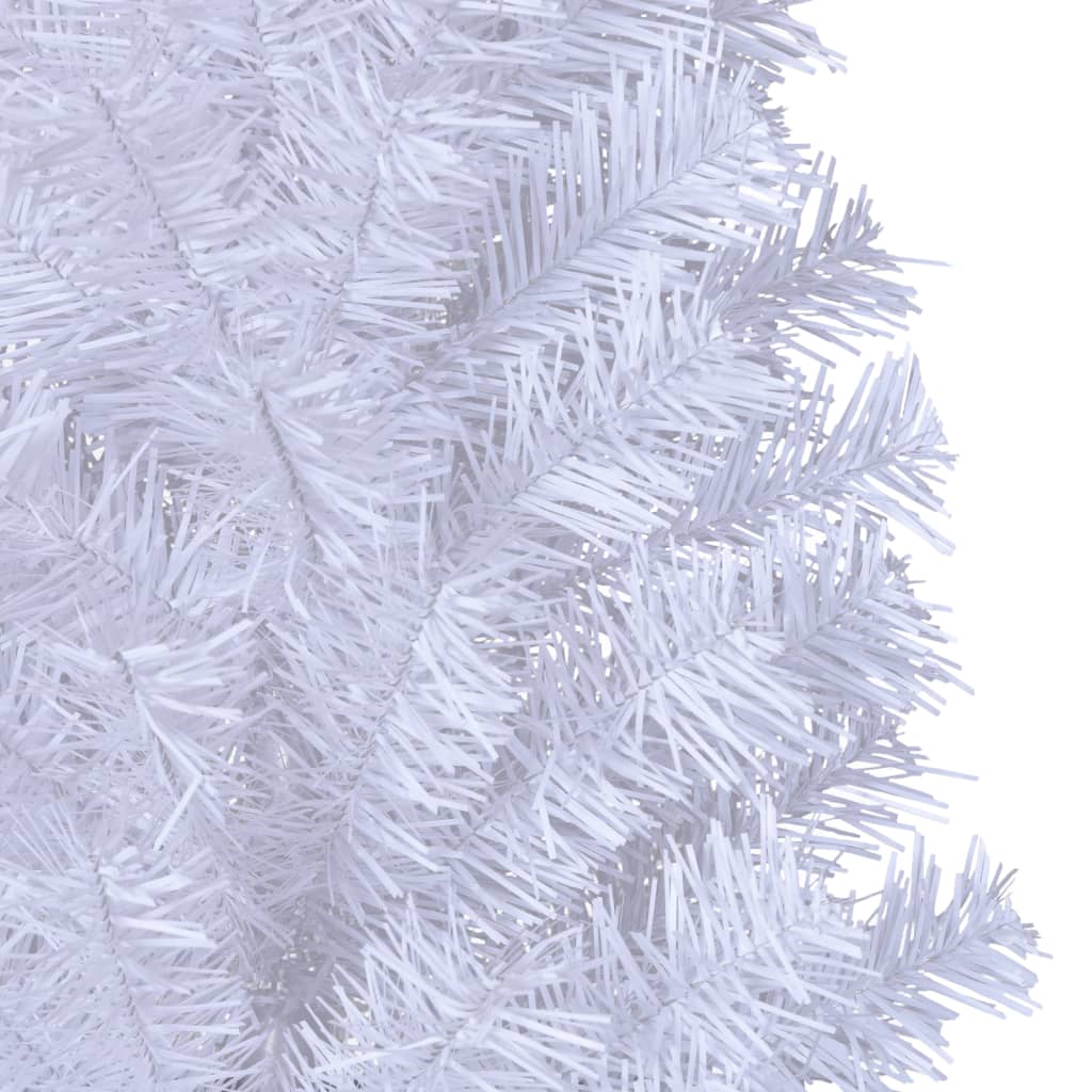 vidaXL Arbre de Noël artificiel avec branches épaisses Blanc 210cm PVC