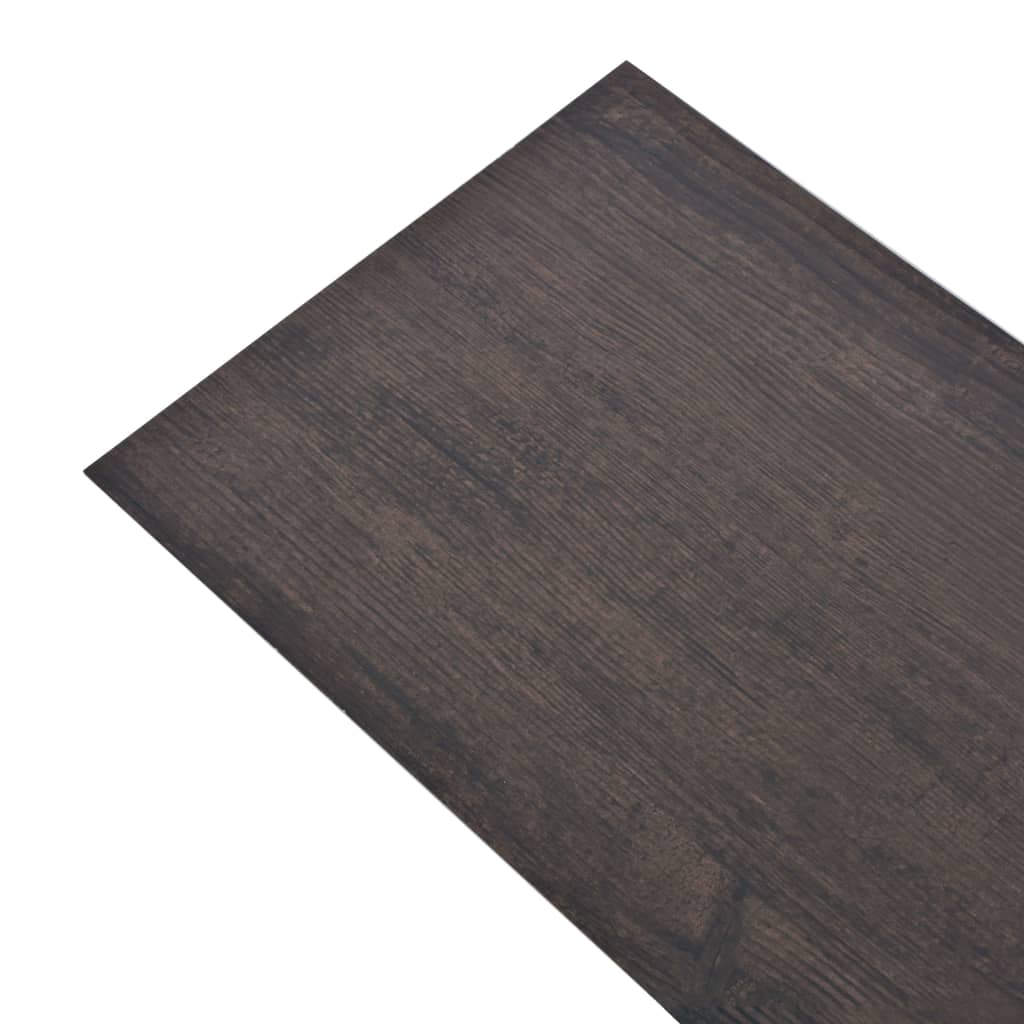 vidaXL Planches de plancher PVC Non auto-adhésif Chêne gris foncé