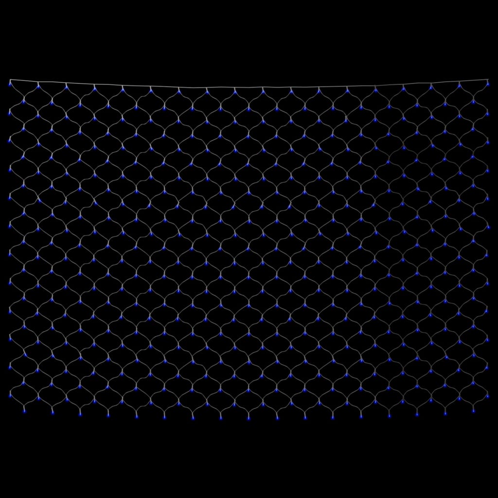 vidaXL Filet lumineux bleu de Noël 4x4 m 544 LED Intérieur/extérieur