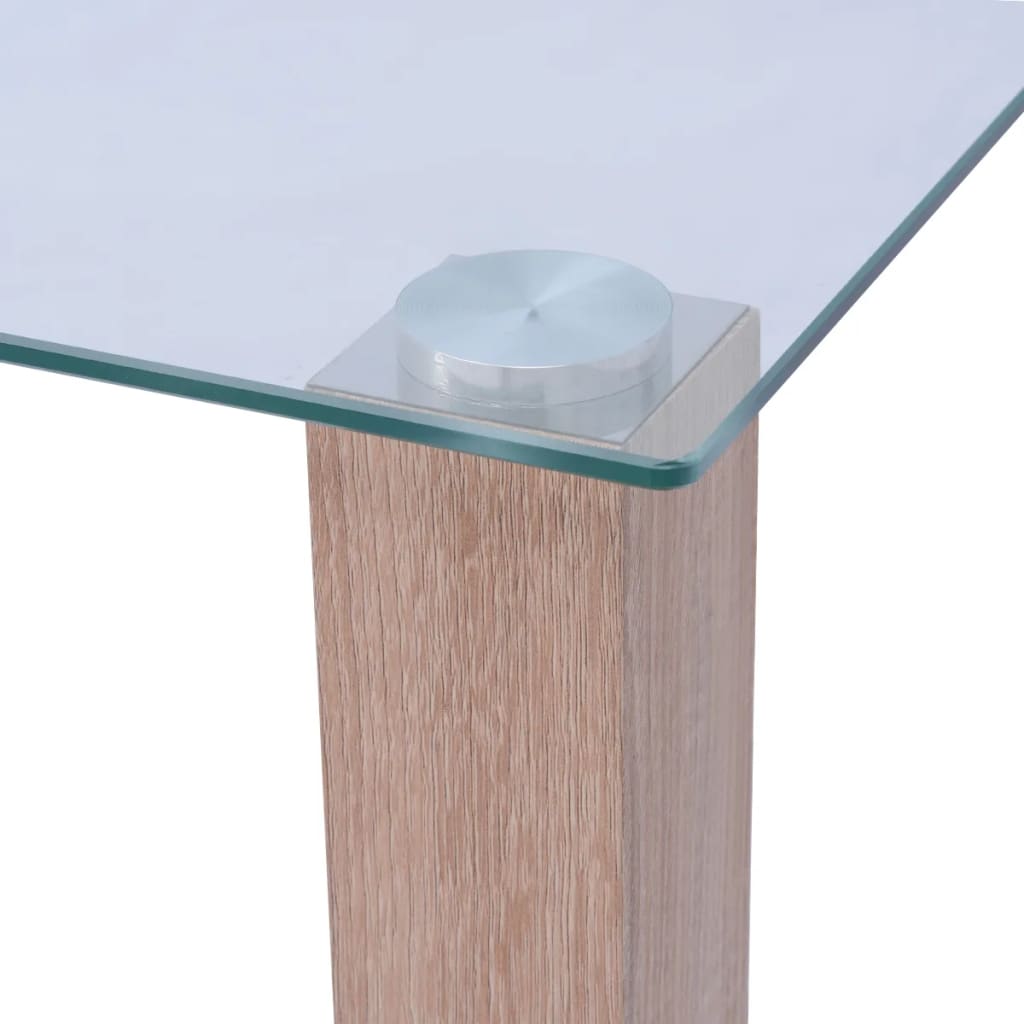 vidaXL Table de salle à manger en verre 120x60x75 cm