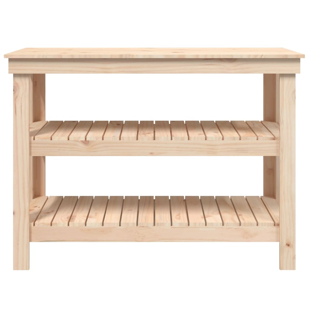 Banc De Travail En Bois Massif De Tilleul – Finition Naturelle, Fabrication UE (Biscottini)