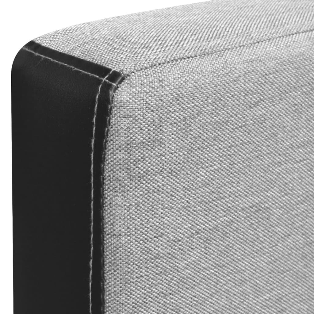vidaXL Canapé-lit d'angle tissu 218 x 155 x 69 cm Noir et Gris
