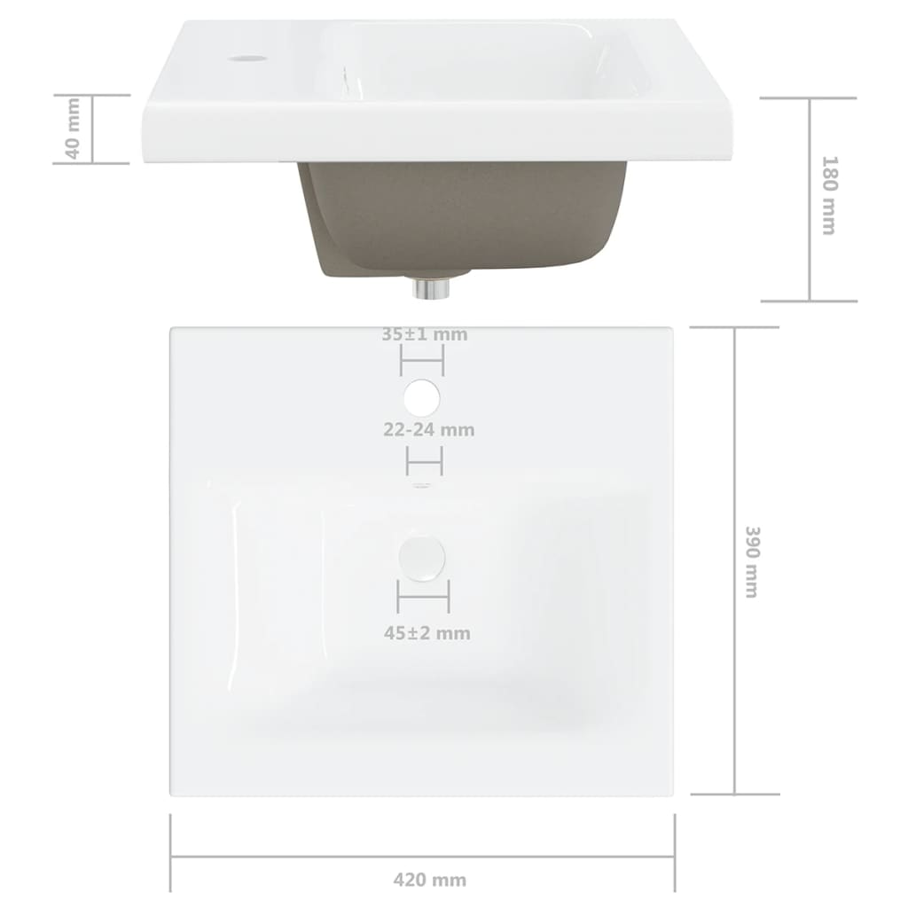vidaXL Armoire d'évier avec lavabo intégré blanc et chêne sonoma
