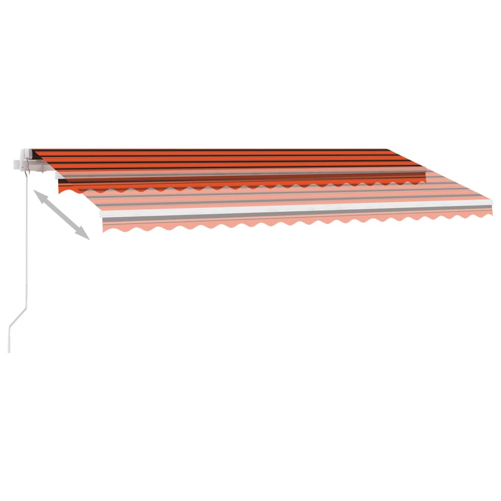 vidaXL Auvent manuel rétractable sur pied 400x300 cm Orange et marron
