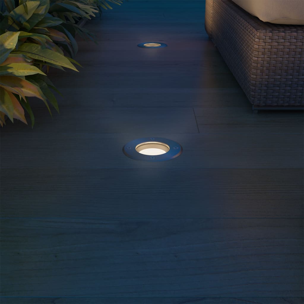 vidaXL Lampes au sol à LED d'extérieur 3 pcs rond