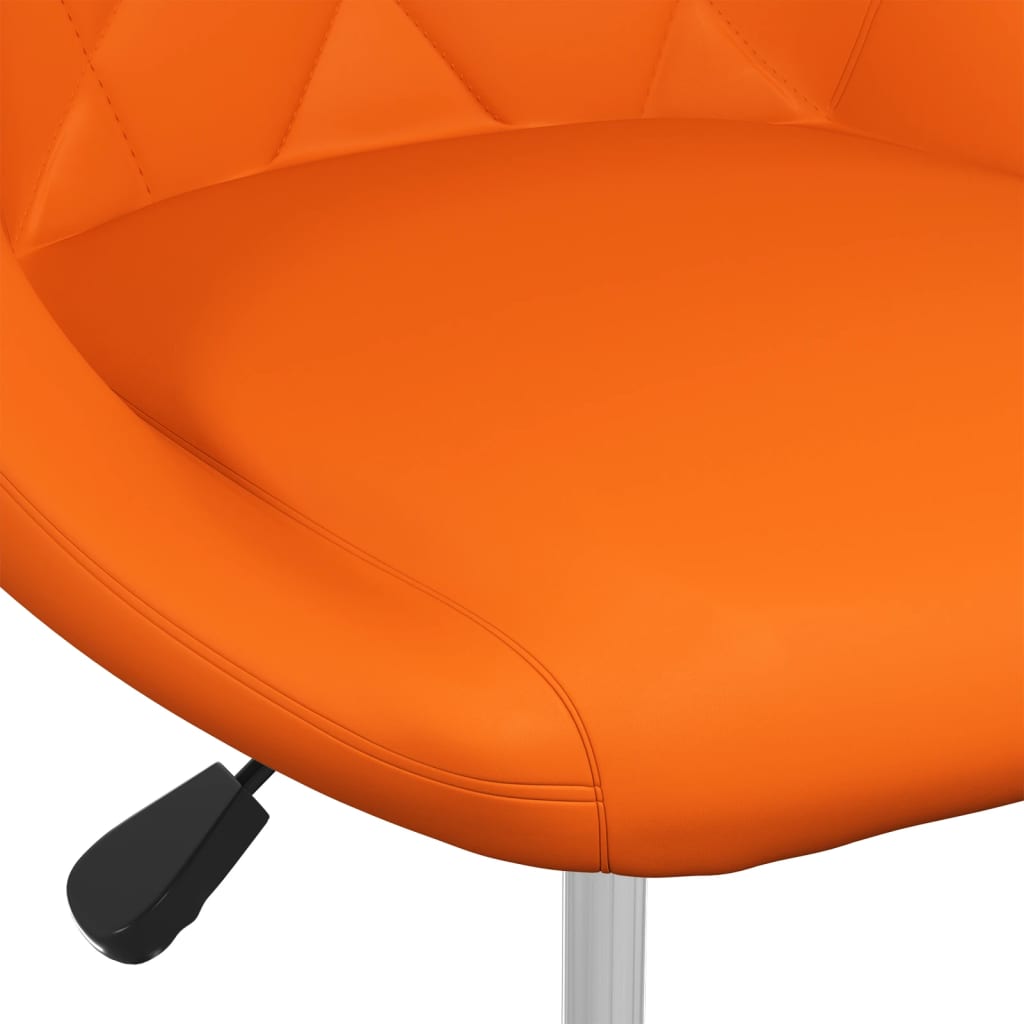 vidaXL Chaise de salle à manger Orange Similicuir