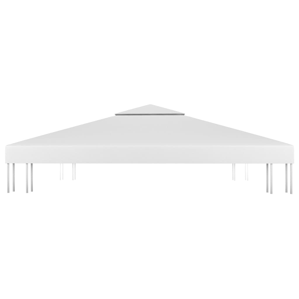 vidaXL Toile de toit de belvédère 2 niveaux 310 g/m² 4x3 m Blanc