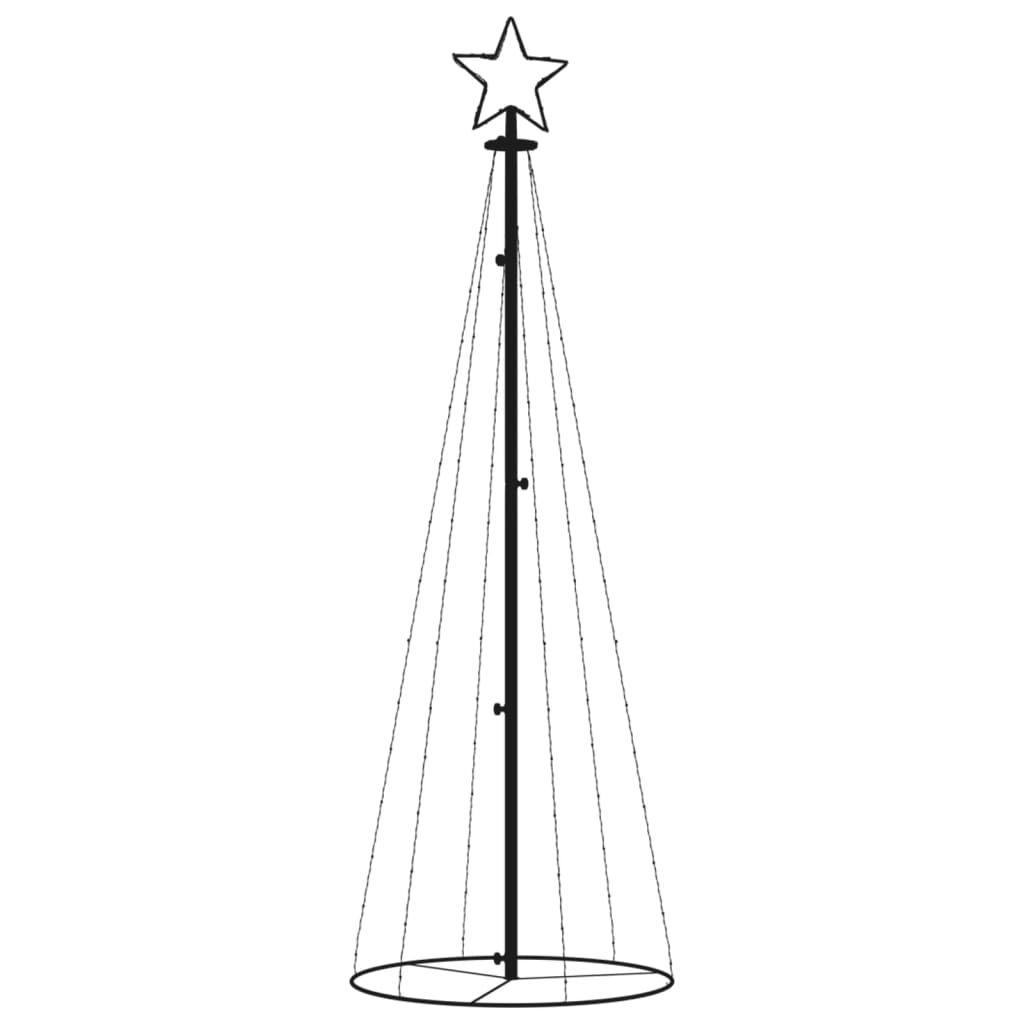 vidaXL Arbre de Noël cône Blanc chaud 108 LED 70x180 cm