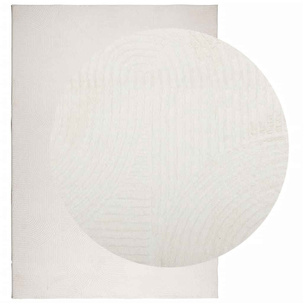 vidaXL Tapis IZA poils courts style scandinave crème 160x230 cm