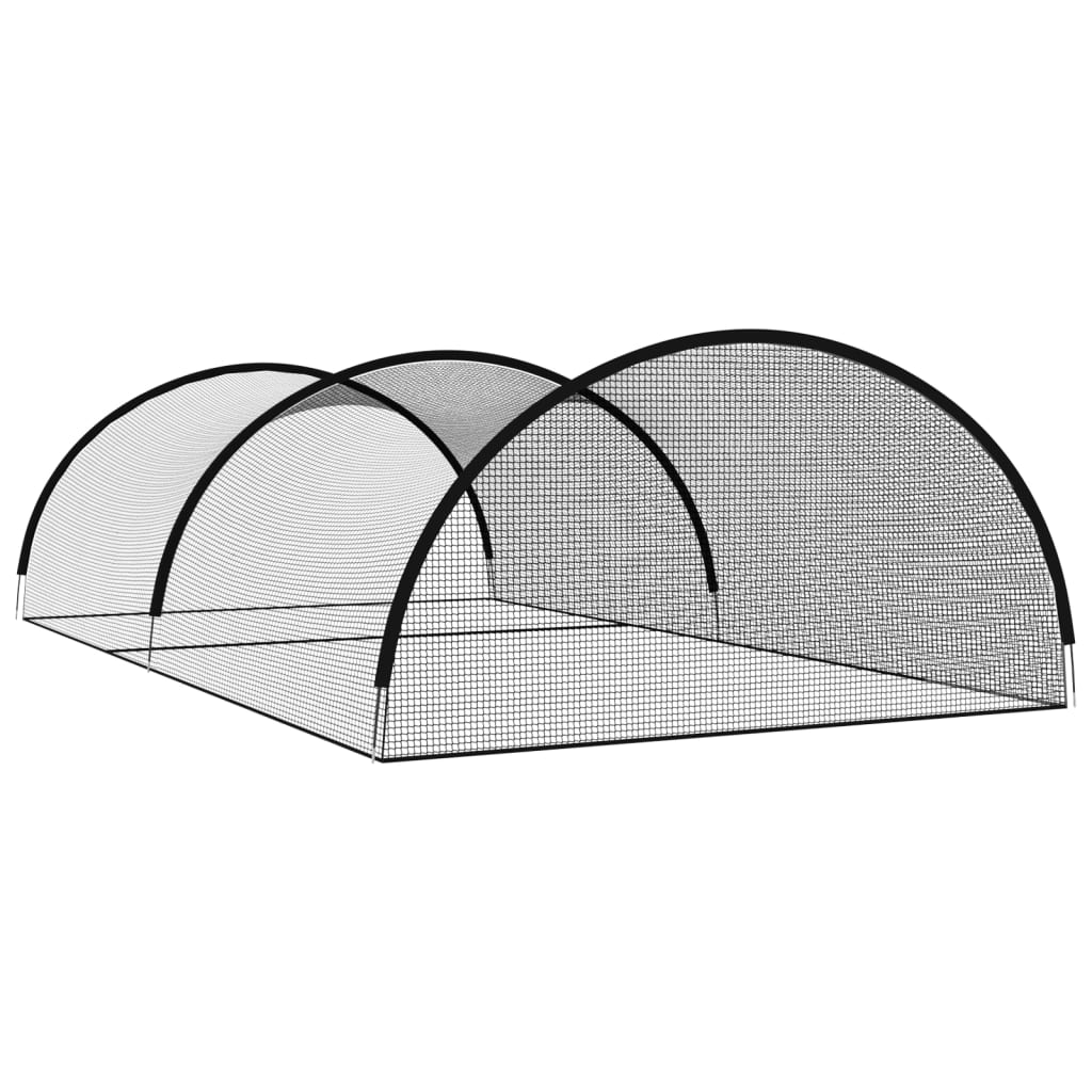 vidaXL Filet pour cage de frappe de baseball Noir 900x400x250 cm