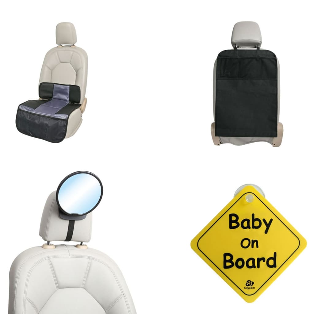 A3 Baby & Kids Kit d'accessoires de siège auto pour bébés 4 pcs Noir