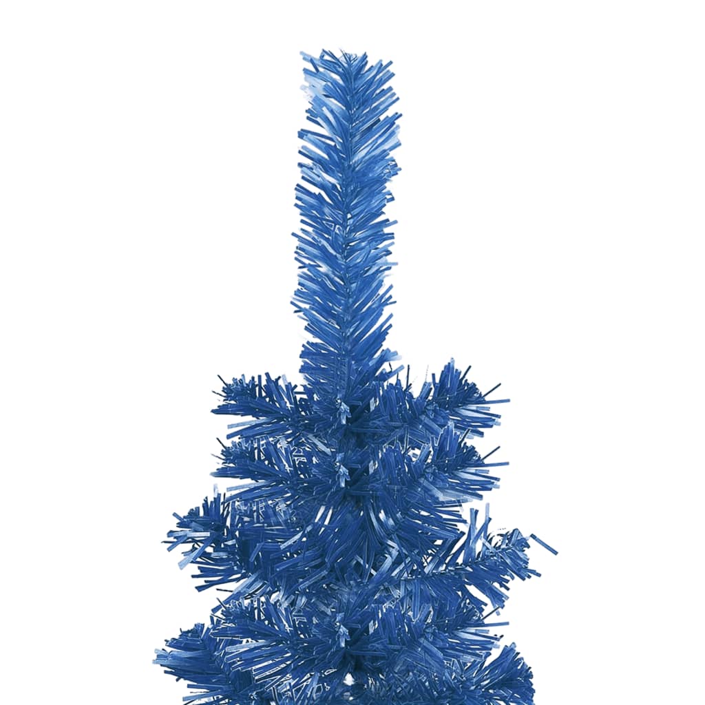 vidaXL Sapin de Noël étroit Bleu 210 cm
