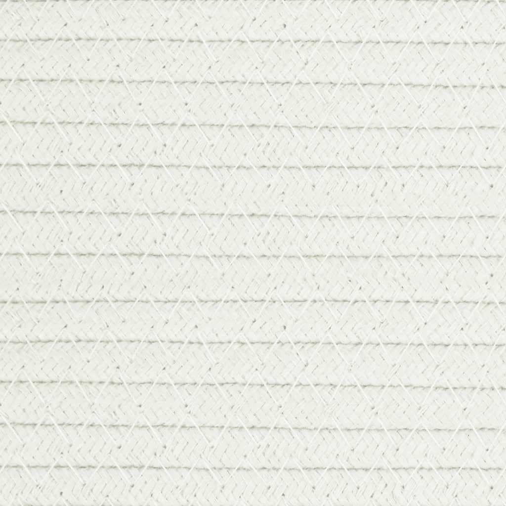 vidaXL Panier à linge beige et blanc Ø55x36 cm coton