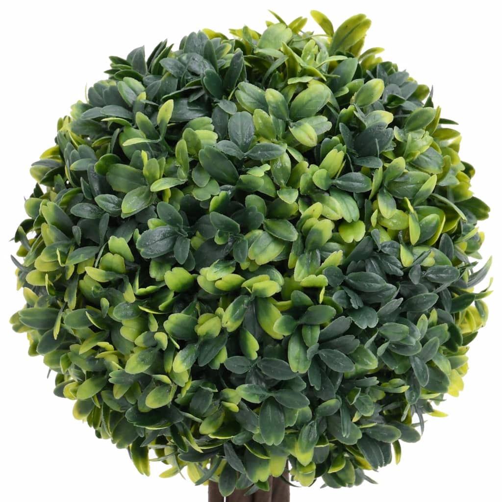 vidaXL Plantes de buis artificiel 2 pcs avec pots Boule Vert 33 cm