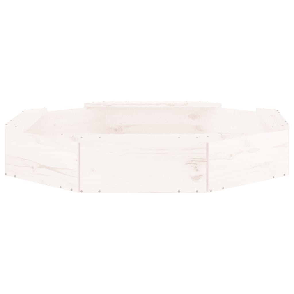 vidaXL Bac à sable avec sièges blanc octogone bois de pin massif