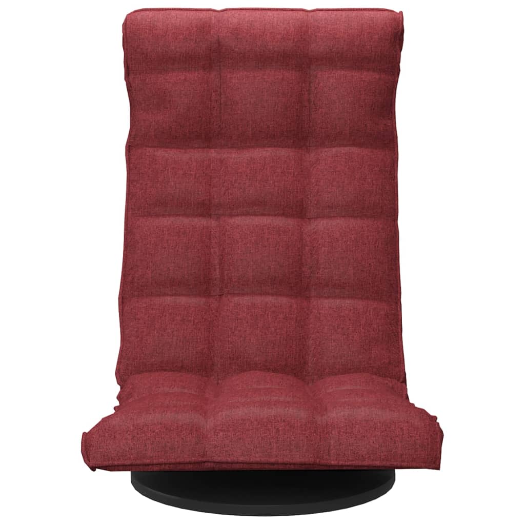 vidaXL Chaise de sol pivotante Rouge bordeaux Tissu