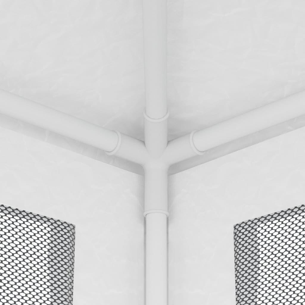 vidaXL Tente de réception 4 parois latérales en maille 2,5x2,5 m Blanc