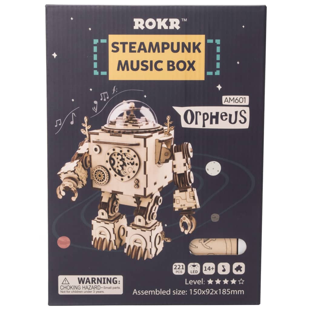 Robotime Kit de maquette de boîte à musique Steampunk Orpheus