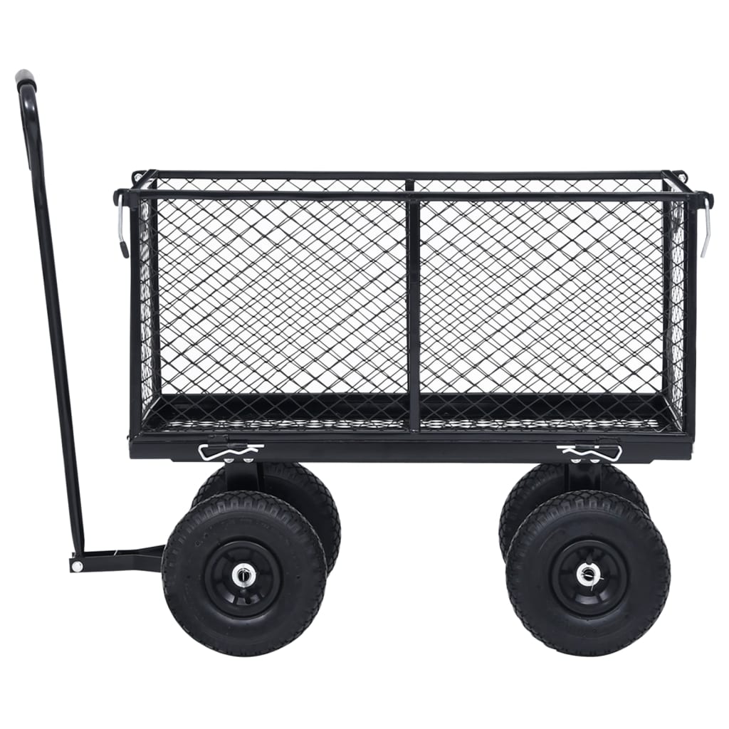 vidaXL Chariot à main de jardin Noir 350 kg