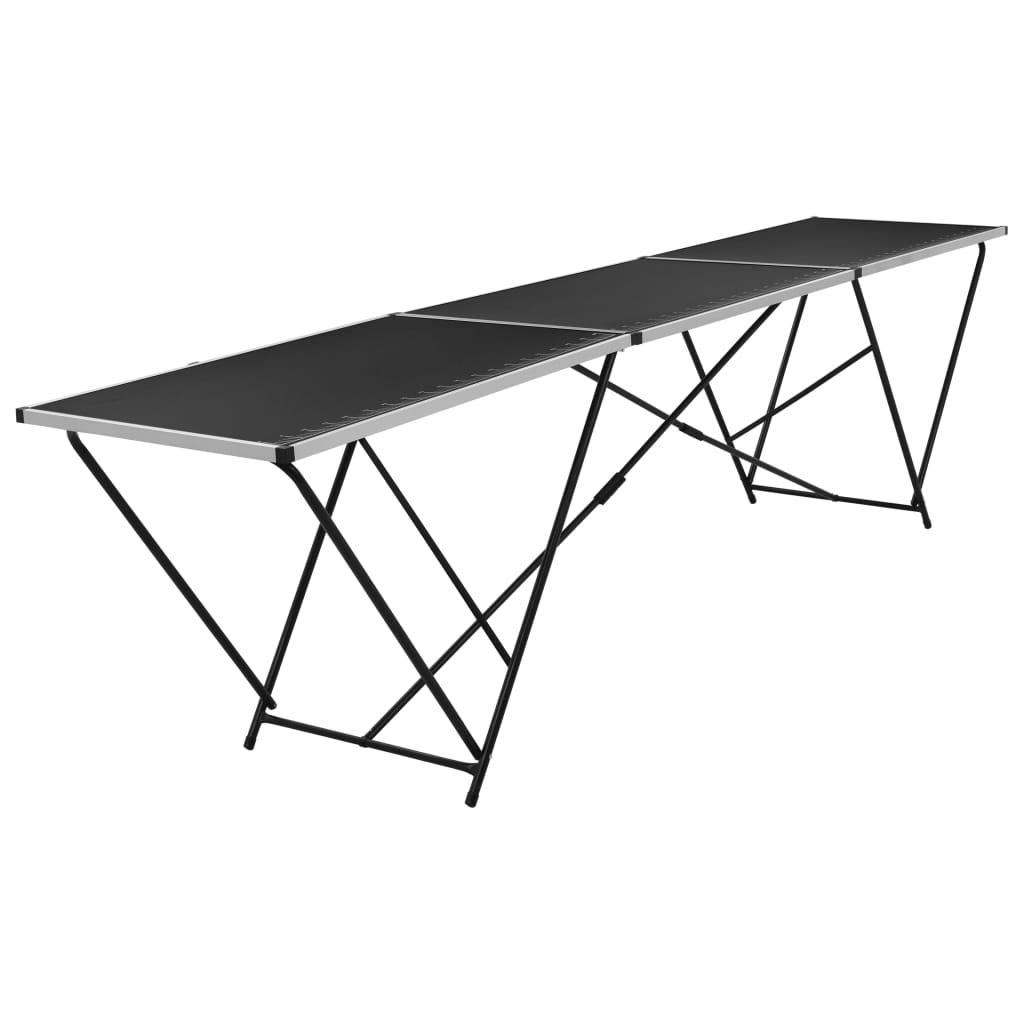 vidaXL Table à coller pliable MDF et aluminium 300 x 60 x 78 cm