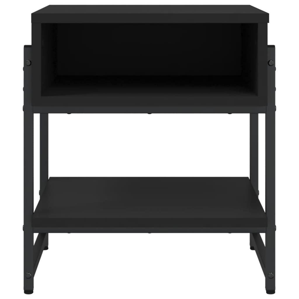 vidaXL Table basse noir 40x40x45 cm bois d'ingénierie