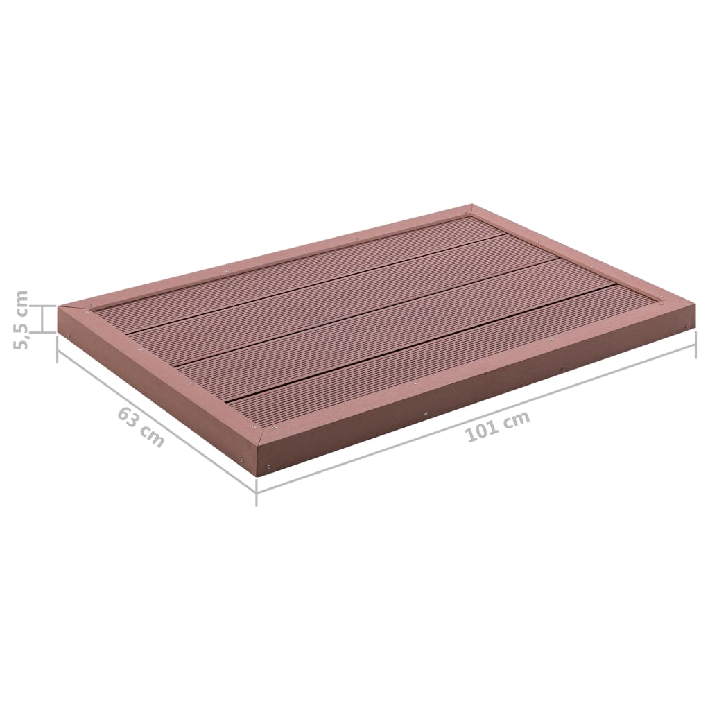 vidaXL Élément de plancher pour douche solaire Marron 101x63x5,5cm WPC