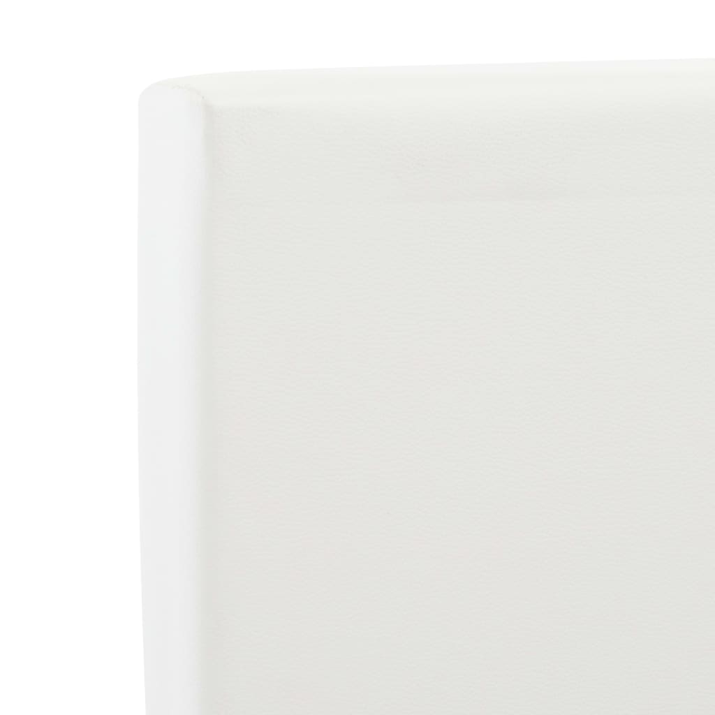 vidaXL Cadre de lit avec tiroirs Blanc Similicuir 140 x 200 cm
