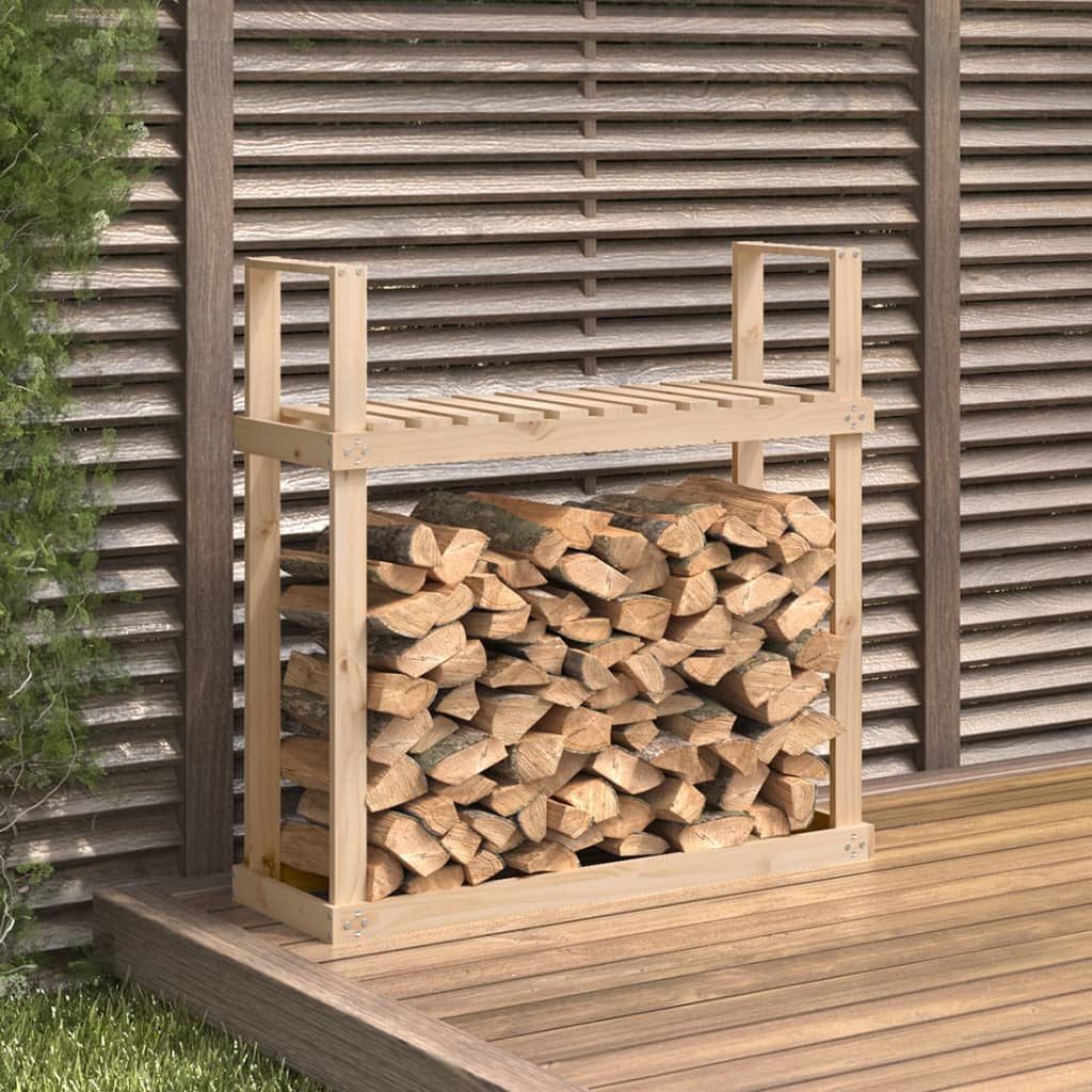 vidaXL Support pour bois de chauffage 110x35x108,5 cm Bois de pin