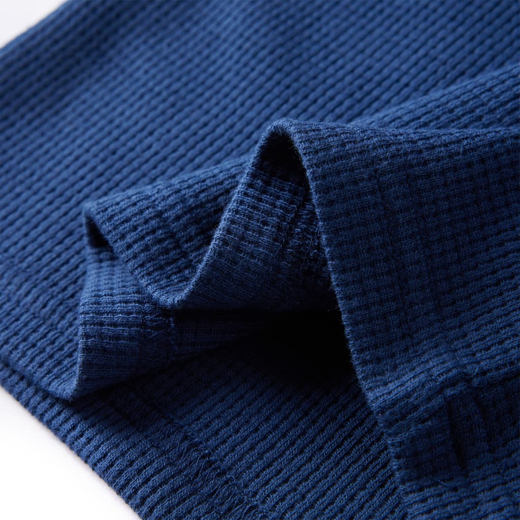 Sweatshirt gaufré pour enfants bleu marine 92
