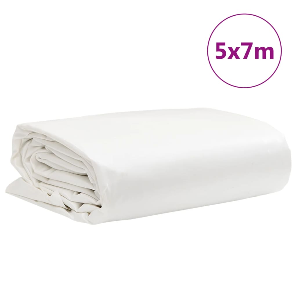 vidaXL Bâche blanc 5x7 m 650 g/m²