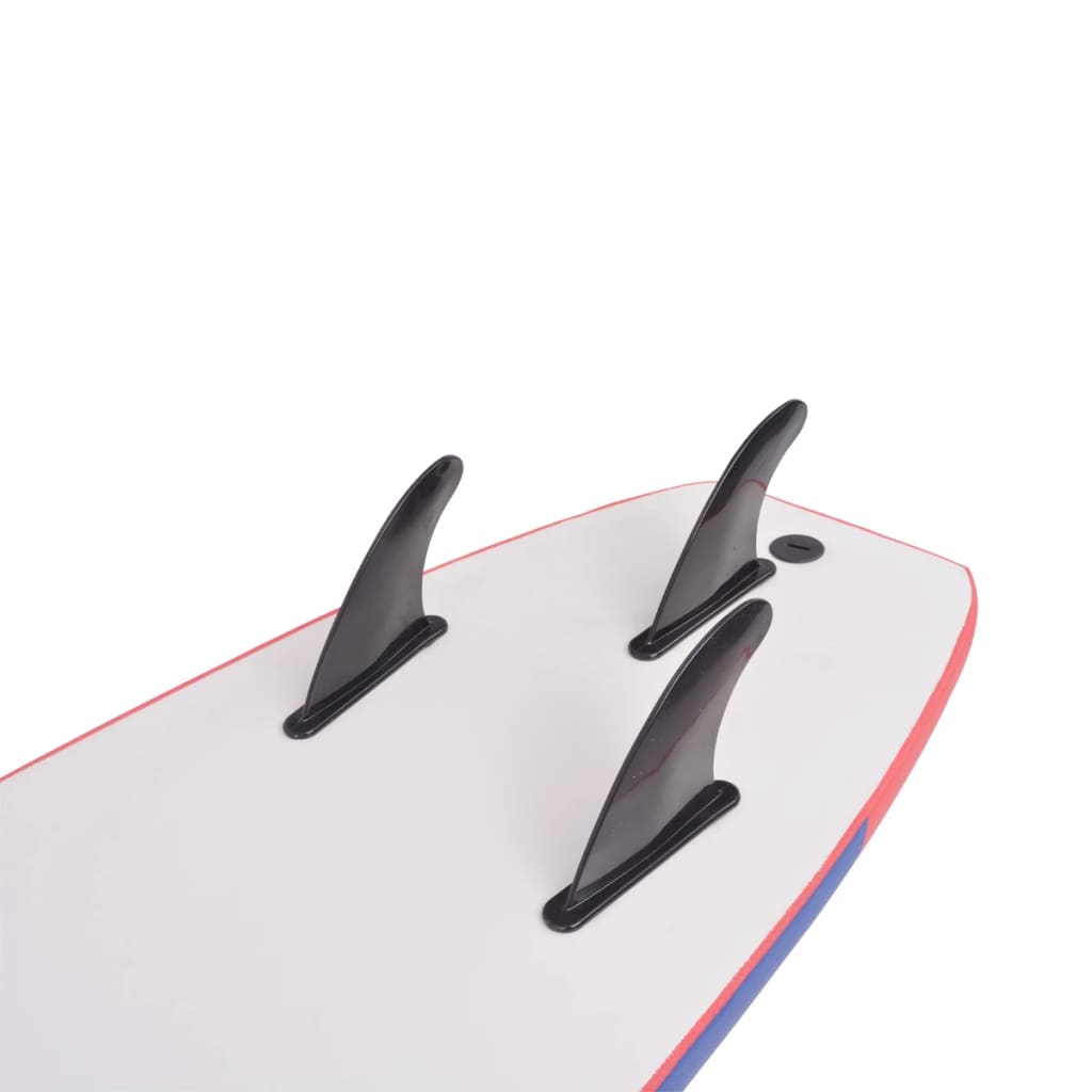 vidaXL Planche de surf Bleu et Rouge 170 cm