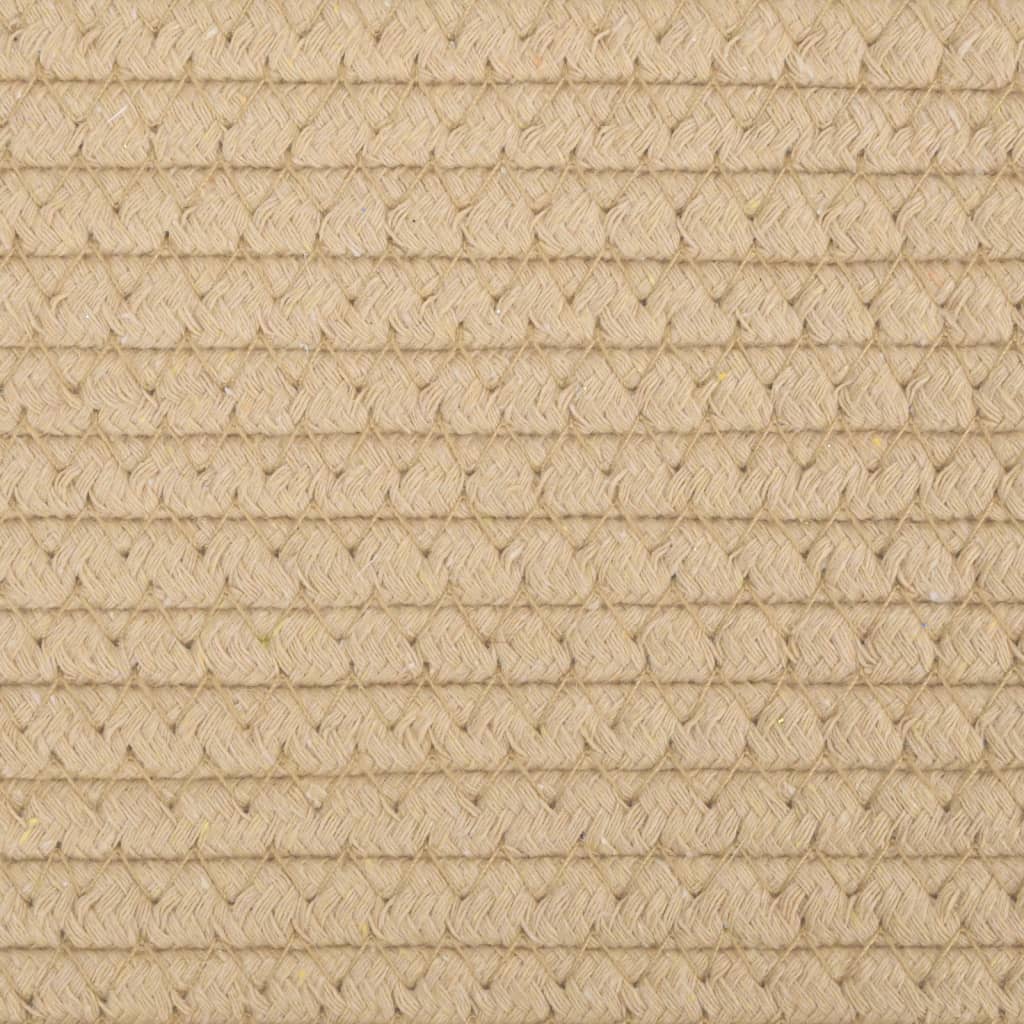 vidaXL Panier de rangement beige et blanc Ø40x25 cm coton