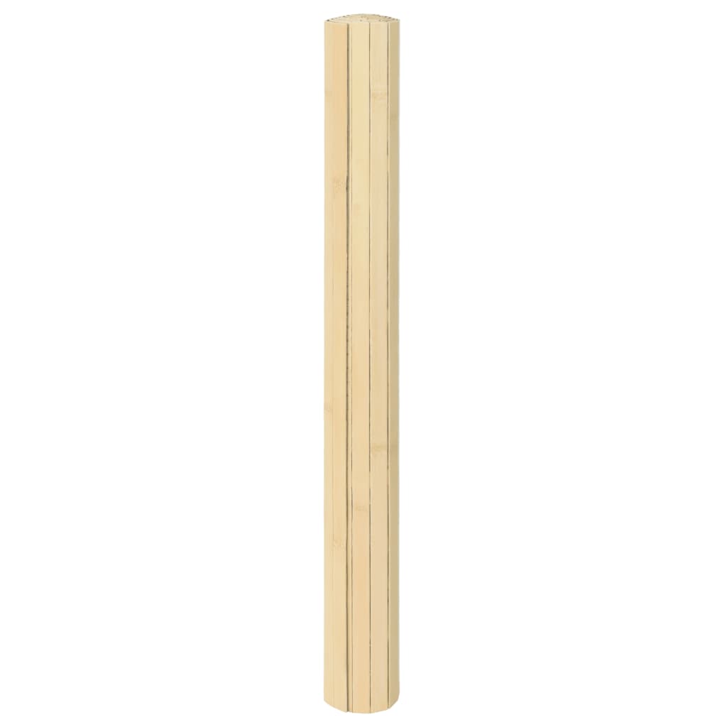 vidaXL Tapis rectangulaire naturel clair 100x100 cm bambou