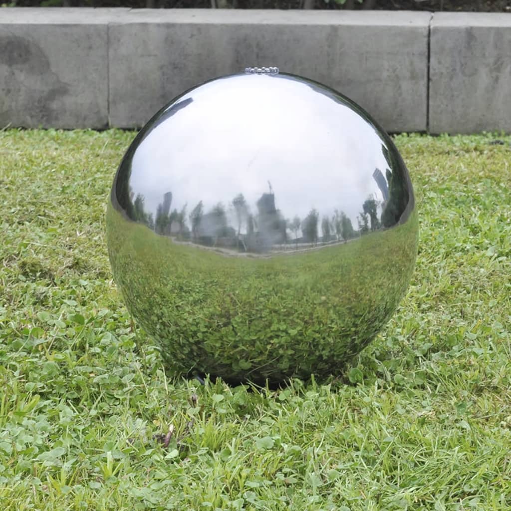 vidaXL Sphère de fontaine de jardin avec LED Acier inoxydable 20 cm
