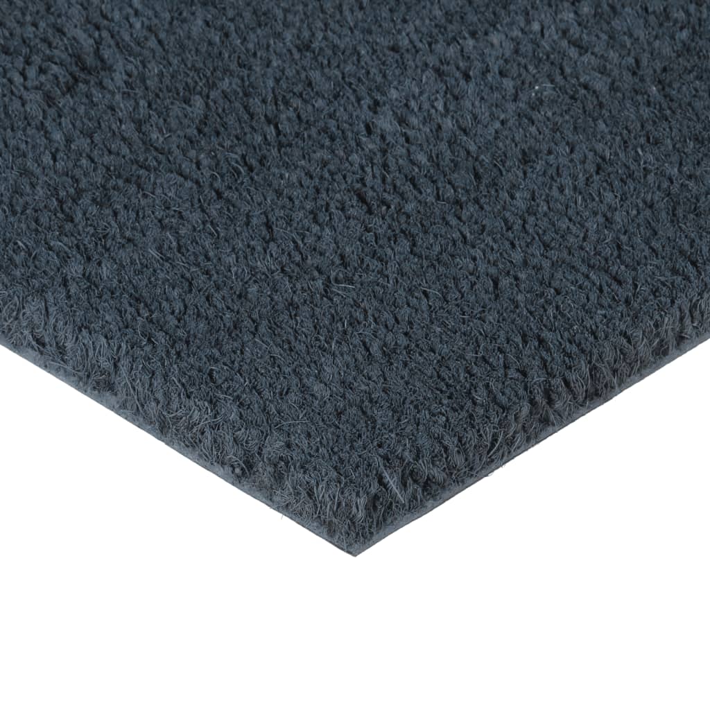 vidaXL Tapis de porte gris foncé 100x300 cm fibre de coco touffeté