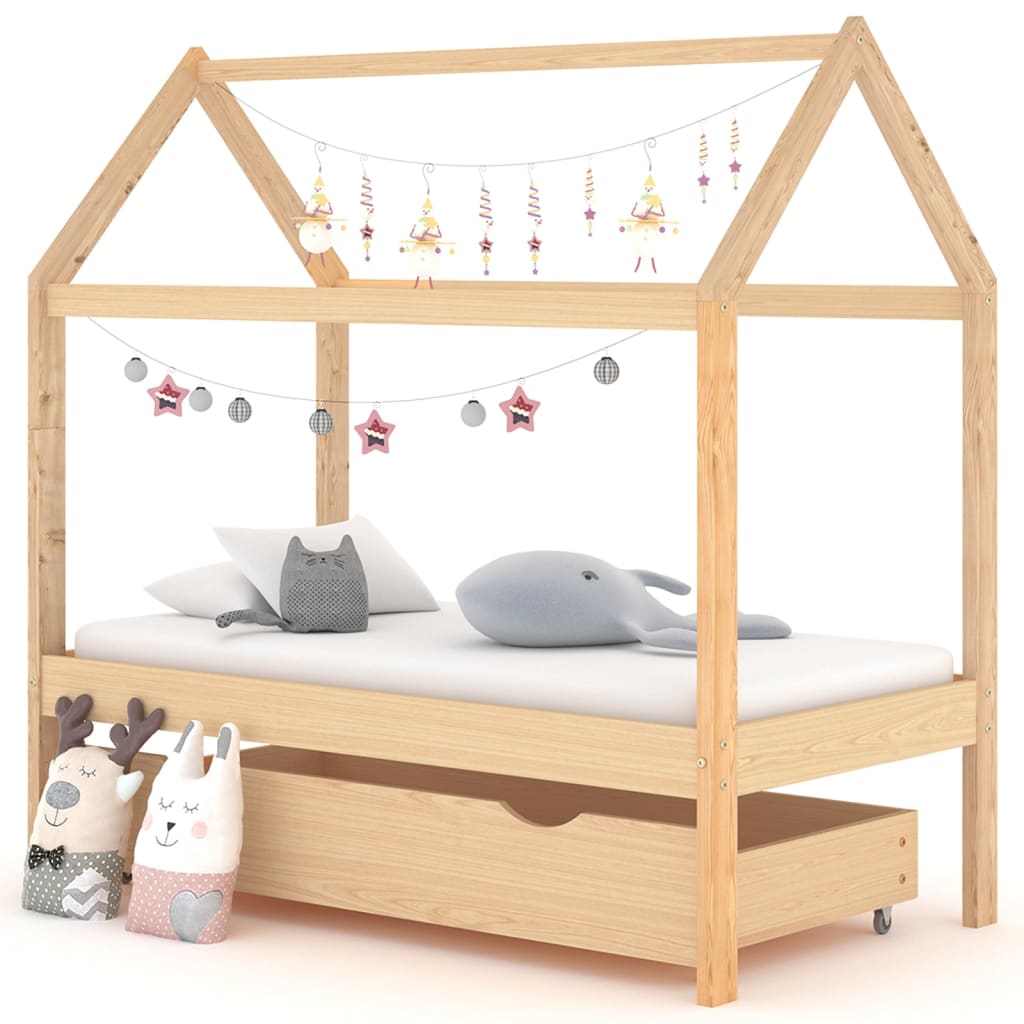 Drap bébé vidaXL Cadre de lit pour enfant blanc 80x160 cm bois de