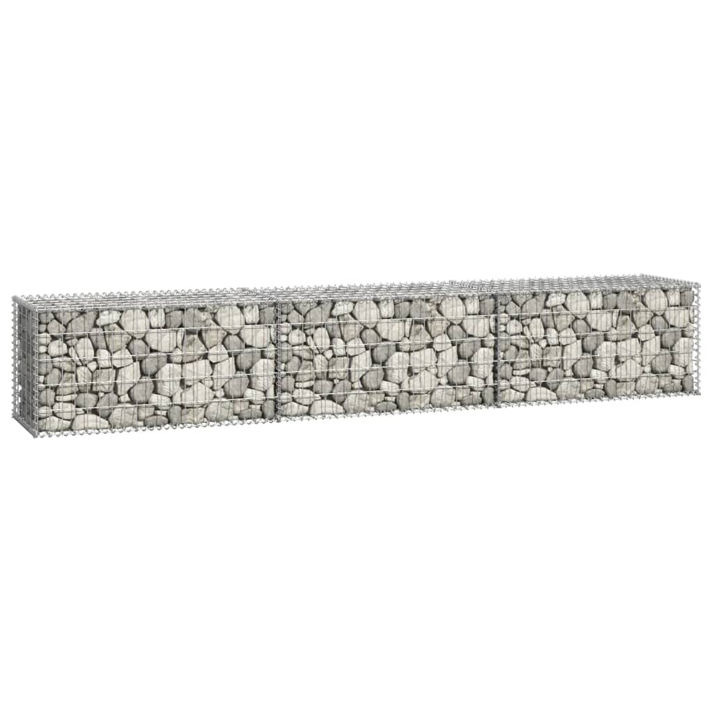 vidaXL Mur en gabion avec couvercles Acier galvanisé 300 x 50 x 50 cm