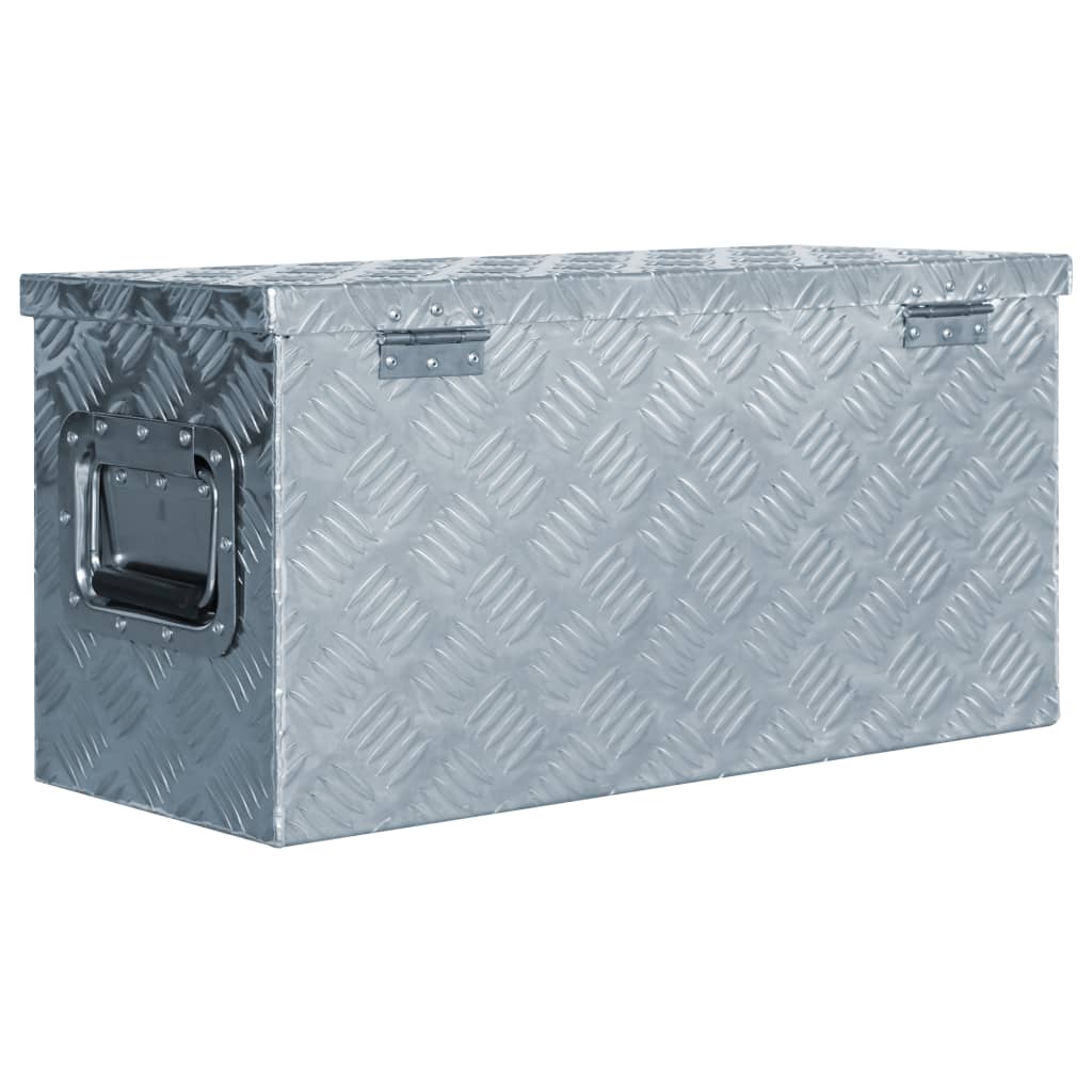 vidaXL Boîte en aluminium 61,5 x 26,5 x 30 cm Argenté