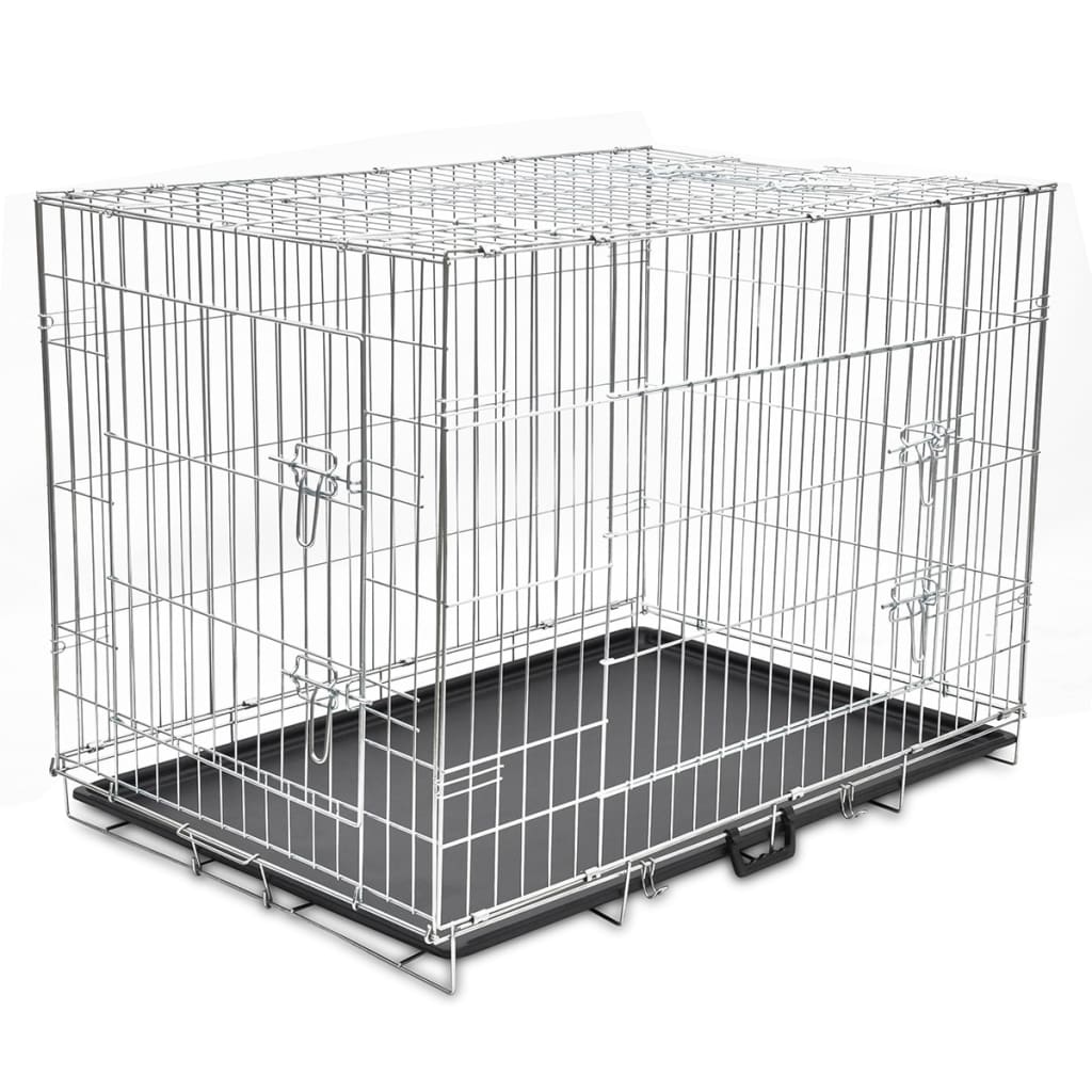 vidaXL Cage métallique et pliable pour chiens XL