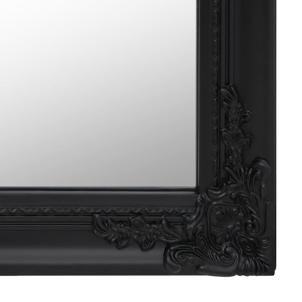 vidaXL Miroir sur pied Noir 40x160 cm